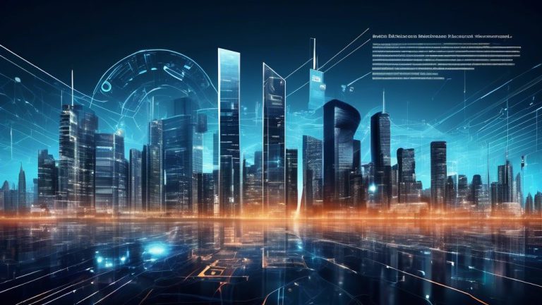 Create an image that illustrates the concept of BND (Bundesnachrichtendienst) in the context of modern digital life. The scene should depict a futuristic c