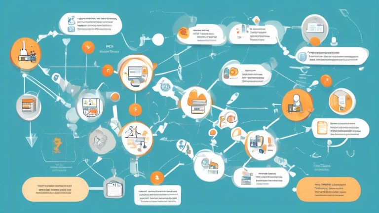 Create an educational illustration that visually explains the basic concepts and applications of VCP (Value Chain Process) types. The image should include