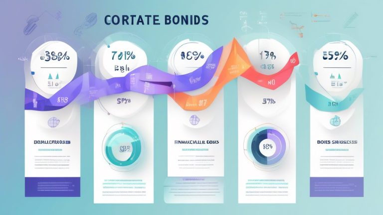 Create a detailed infographic comparing corporate bonds and financial bonds, showcasing their key differences, advantages, and disadvantages. Include visua