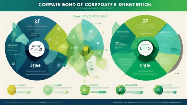 Create an illustrative infographic that explains the basic concepts of corporate bond ETFs and their dividend distribution. Include elements such as a visu