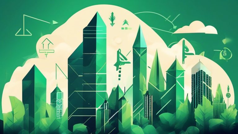 Create an image that visually represents the investment advantages of corporate bond ETFs. Include elements such as financial charts, ETFs symbol, corporat