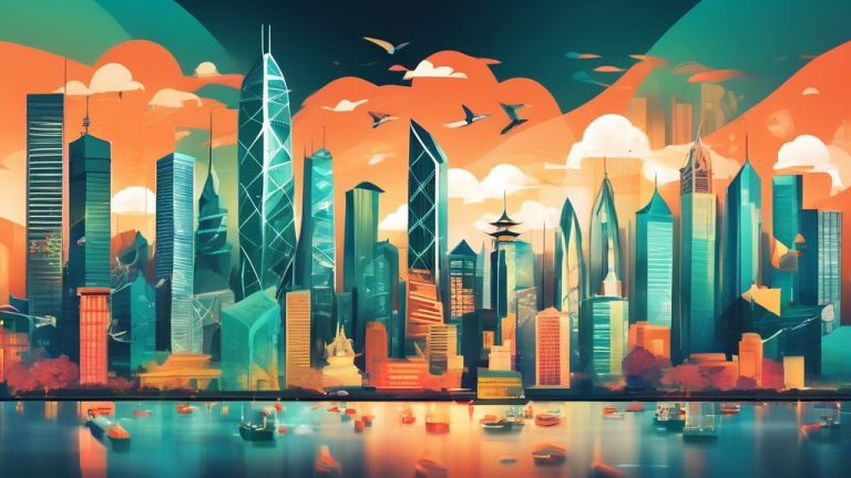 Create an image that represents the investment allure and future prospects of Cathay Bond ETFs. Visual elements should include financial graphs, a vibrant