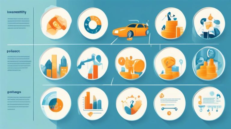 Create an illustration that depicts the pros and cons of investment-linked insurance policies. On one side, show symbols representing the advantages, such