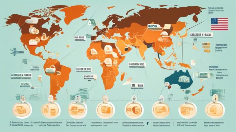 An informative graphic illustrating the key points of understanding overseas credit card transaction fees, featuring elements such as currency exchange rat