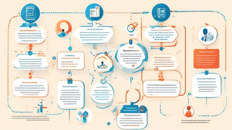 An infographic-style image showing the step-by-step process of deregistration in a bureaucratic setting. Include key points and important considerations, s